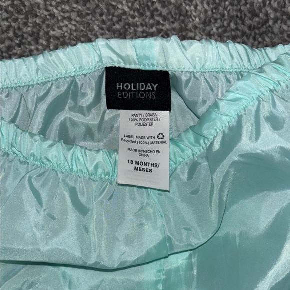 Holiday Editions Turquoise Sleeveless Dress rose design size 18 months - Picture 7 of 8